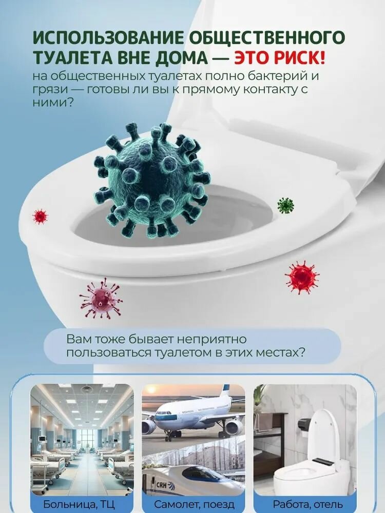Картинки KEWANHONG Накладки на унитаз одноразовые двухслойные 30 штук.