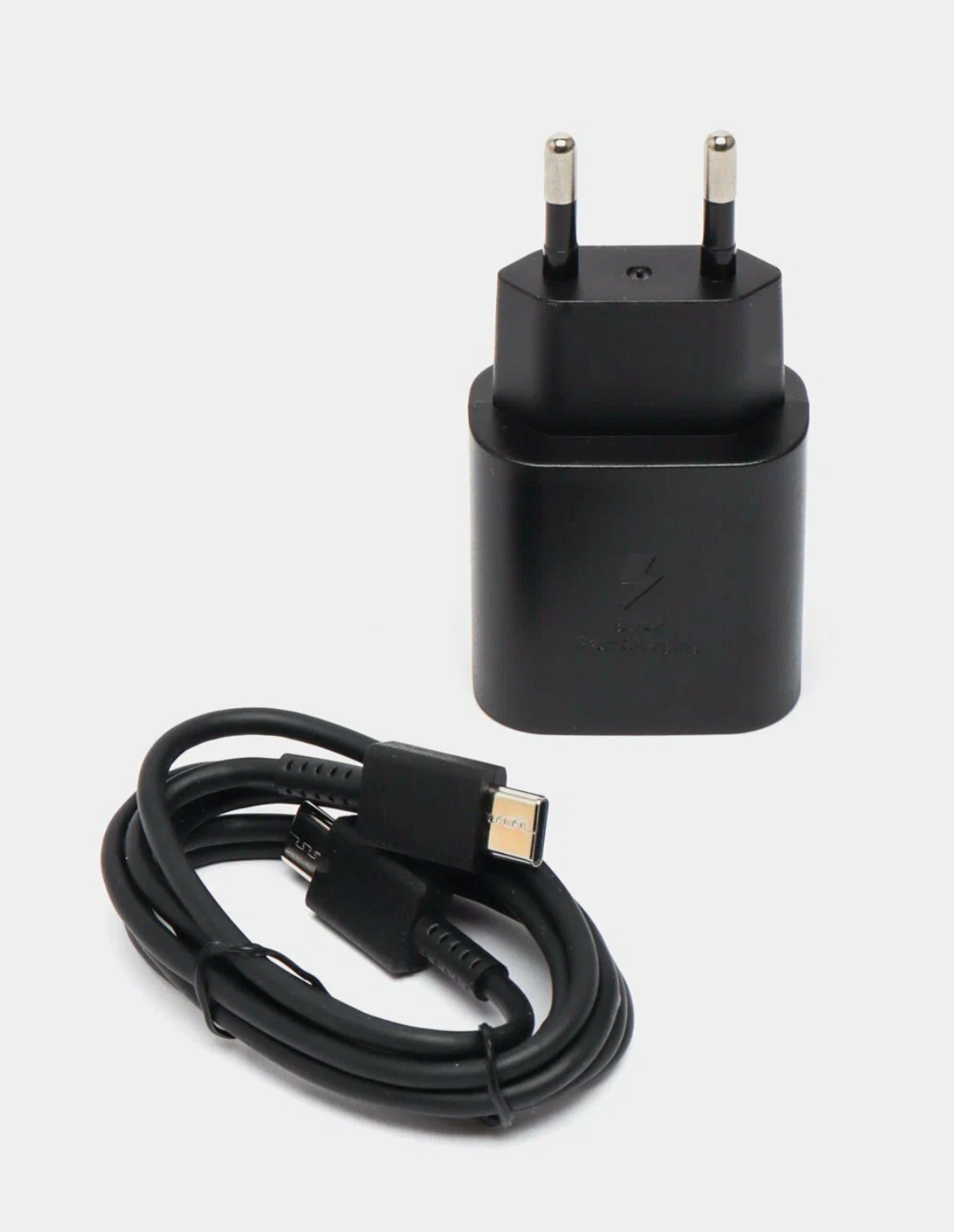Зарядное устройство для телефона Samsung 25W с кабелем Type-C BLACK — фото 1