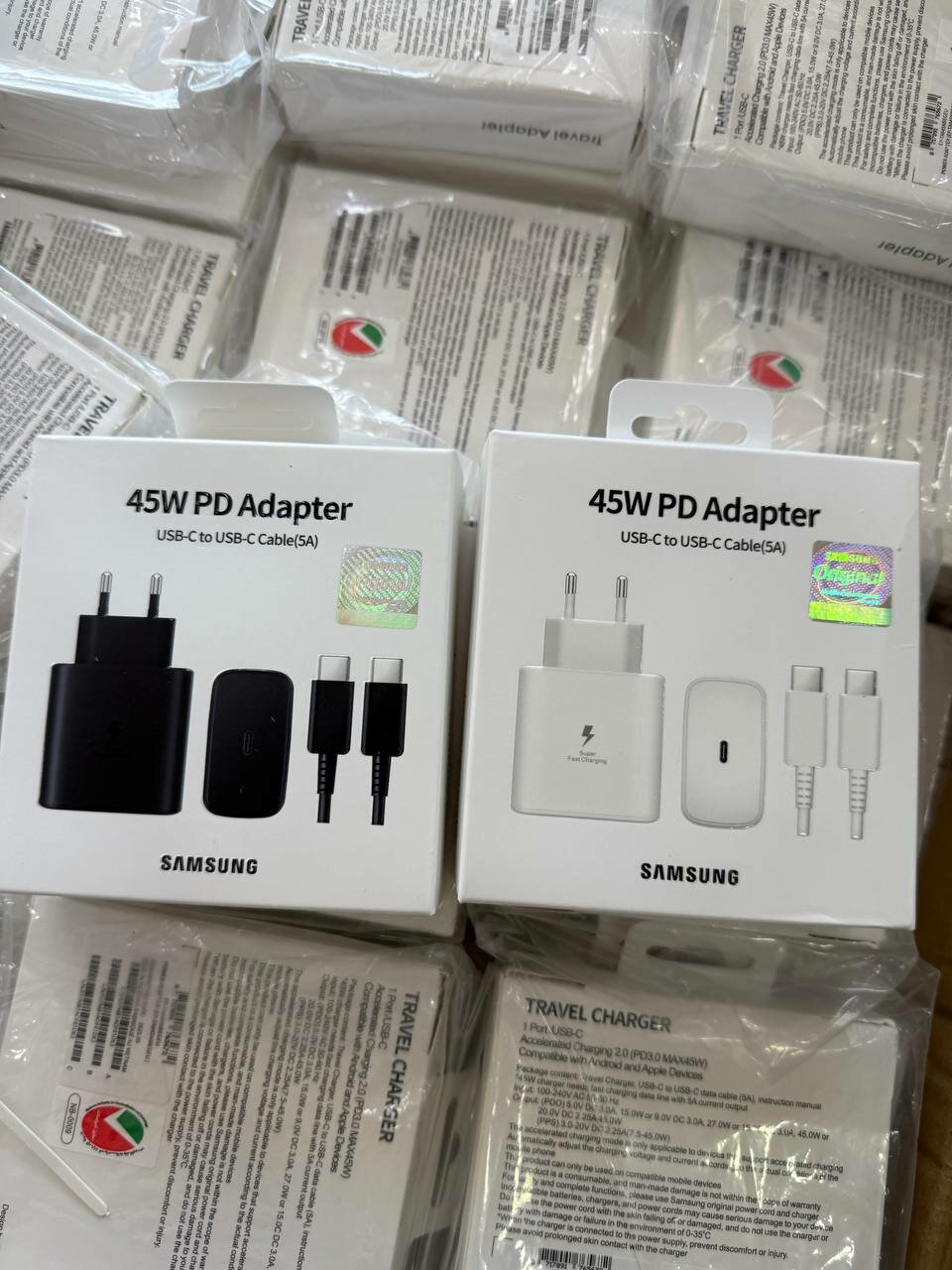 Зарядное устройство для Samsung, адаптер 45 Вт PD, Черный, быстрая зарядка. — фото 1