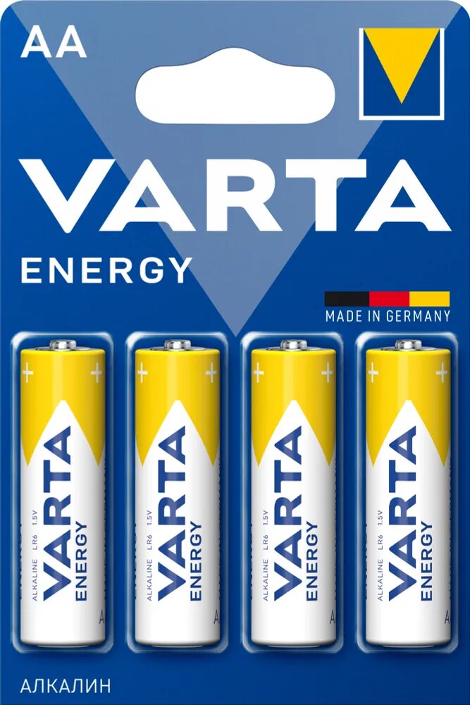 Батарейка Varta Energy AA / LR6 , ( 4 ) шт. в блистере, 04106229414