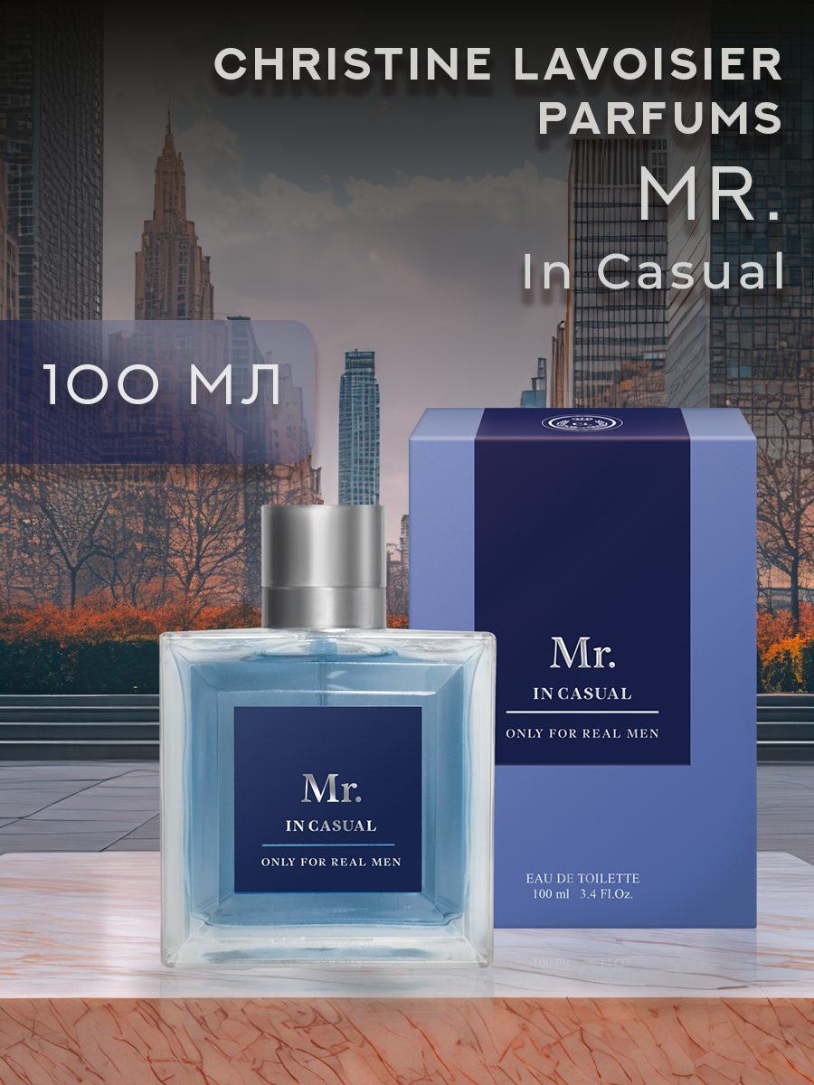 Christine Lavoisier Parfums Mr. In Casual Мистер Ин Кэжуал, Туалетная вода мужская 100 мл, древесный, фужерный