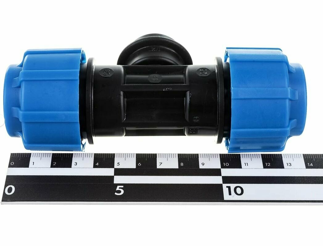 Тройник ПЭ с внутр. труб. резьбой 25х1/2'х25 (обж.) Тпк-аква — фото 1