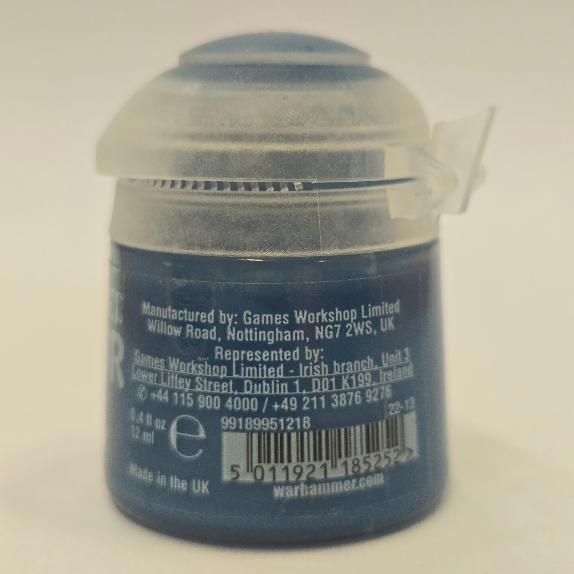 Краска акриловая Citadel Layer: Alaitoc Blue / Синий Алайток (12 мл.) — фото 1