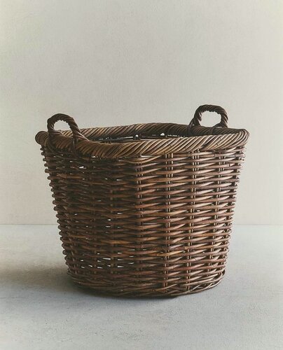 Изображение товара Корзина ZARA HOME 2325/049-1 - квадратная, из ротанга, с ручками по бокам, 55 x 55 x 55 см, цвет коричневый