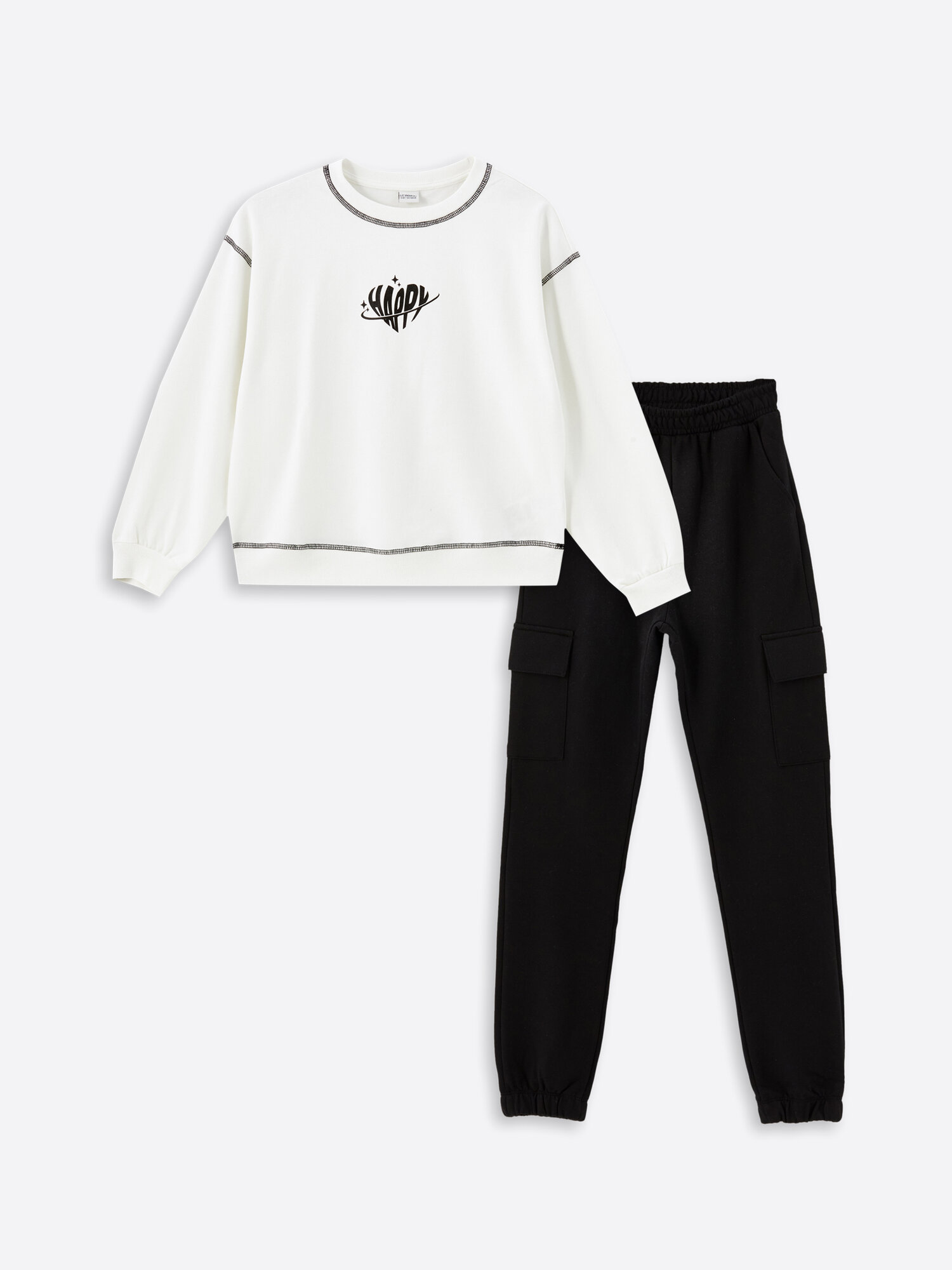 Костюм спортивный LC Waikiki размер 7-8 лет экрю