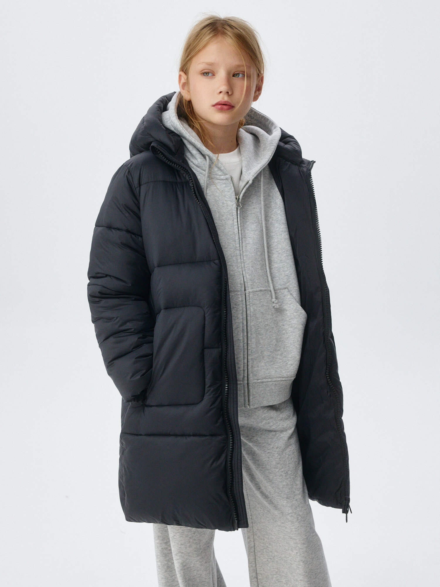 Пуховик Sela размер 164 черный