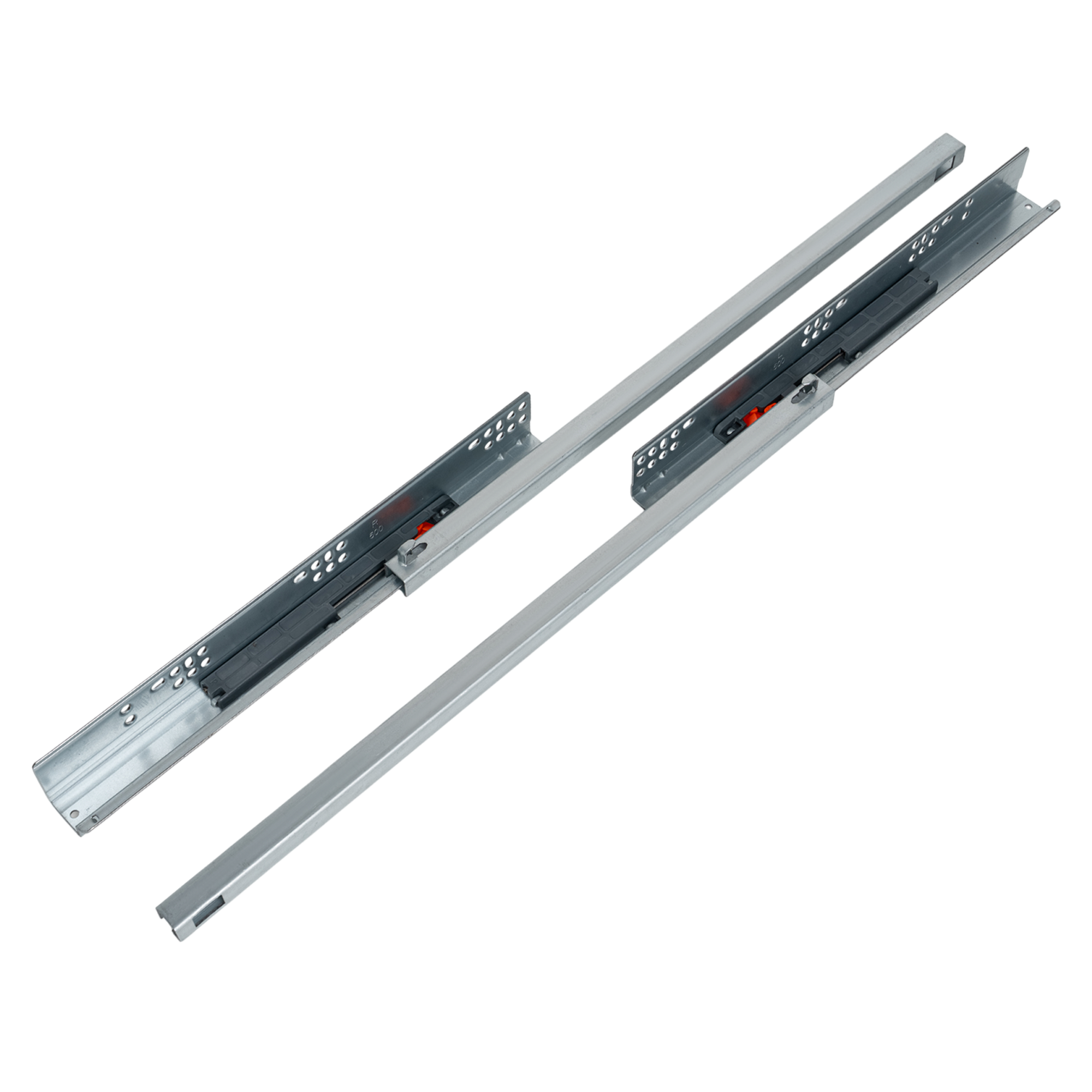 Мебельные направляющие скрытого монтажа 500 мм сталь цвет серебро