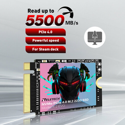 1ТБ PCle40 M2 2230 SSD высокопроизводительный для Surface Pro Steam Deck ROG ALLY Dell HP Reletech X2 EVO M2 2230 SSD 7999₽
