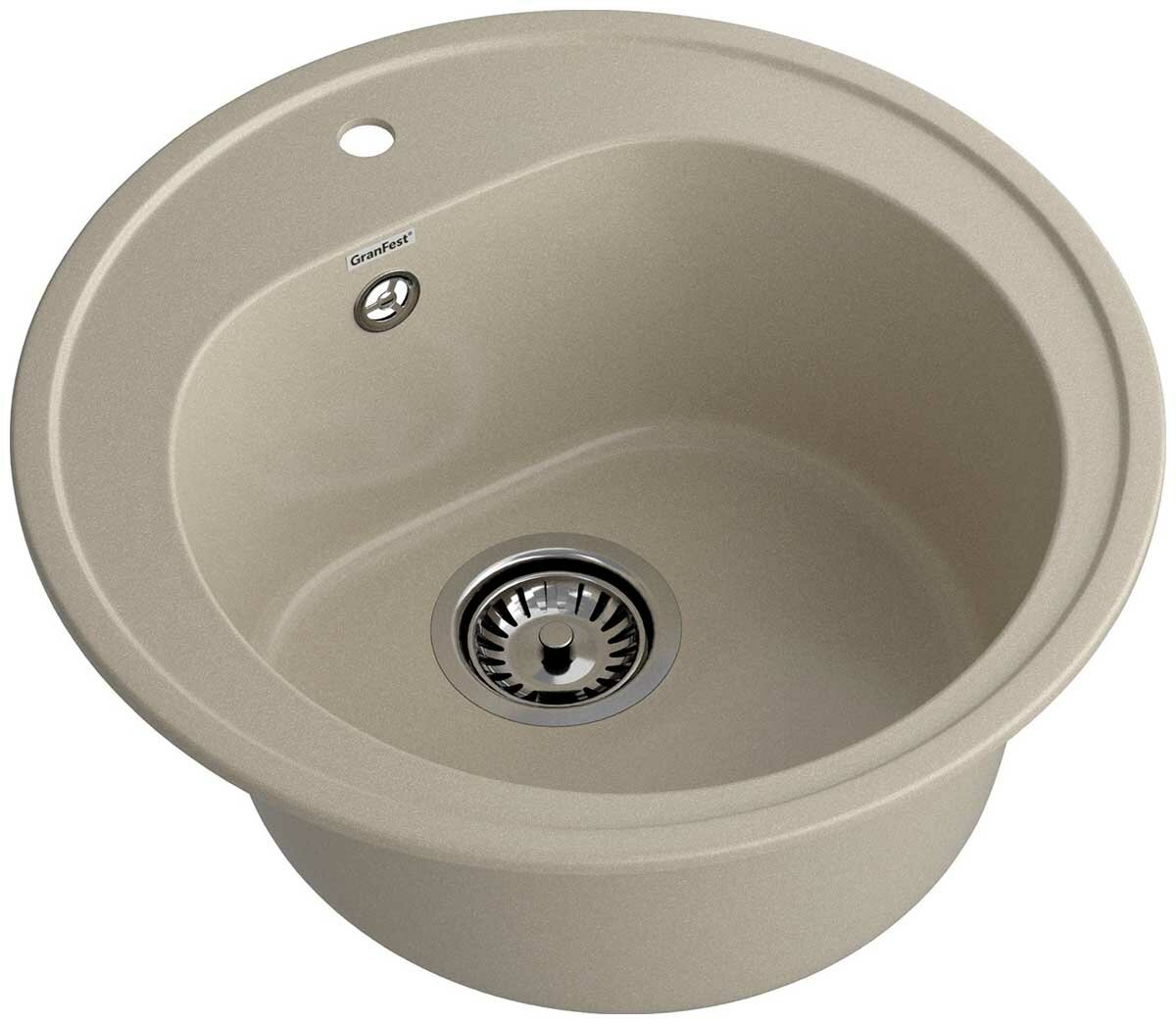 Кухонная мойка GranFest RONDO 510 1-чаша D-508мм топаз (R-510 топаз)