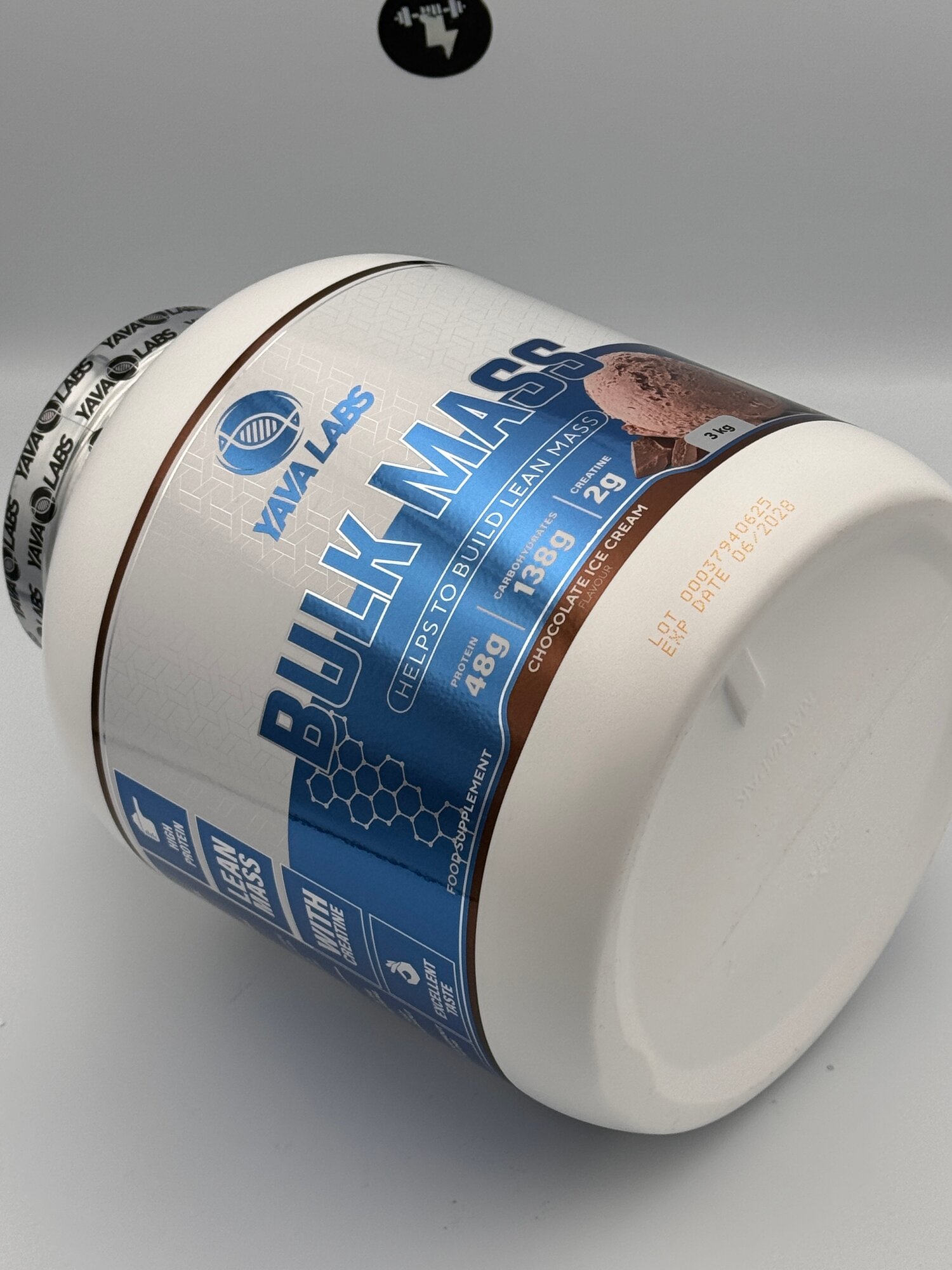 Гейнер Yava labs "Bulk mass", для набора массы, шоколад, 3 кг — фото 1