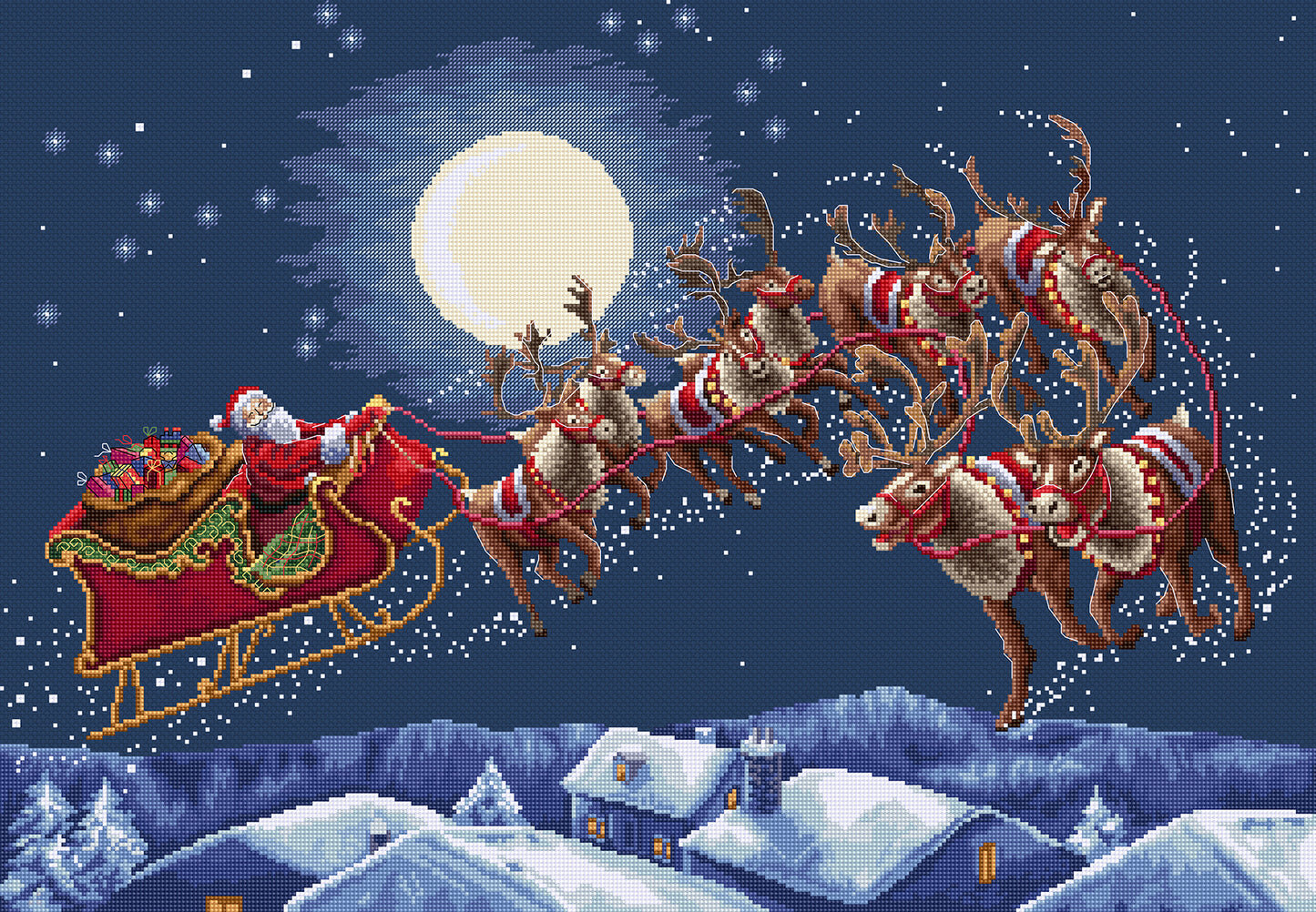 Набор для вышивания LetiStitch L9959 Christmas Eve Flight