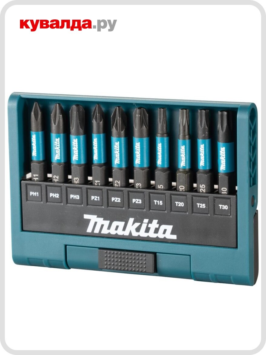 Набор бит MAKITA E-12011 Impact Black 50 мм 10 предметов