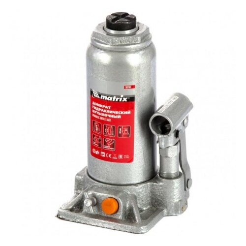 Matrix Домкрат гидравлический бутылочный Matrix 5 т h подъема 197–382 мм