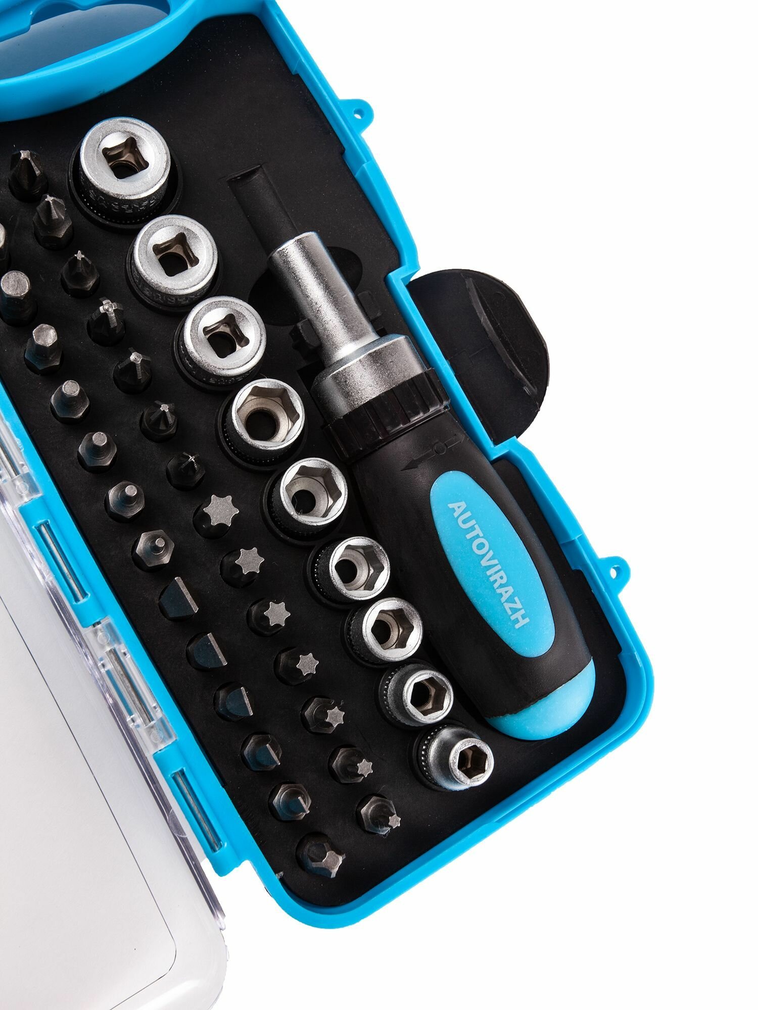Набор инструмента 38 предметов 1/4"DR, "AUTOVIRAZH" AV-212038 — фото 1