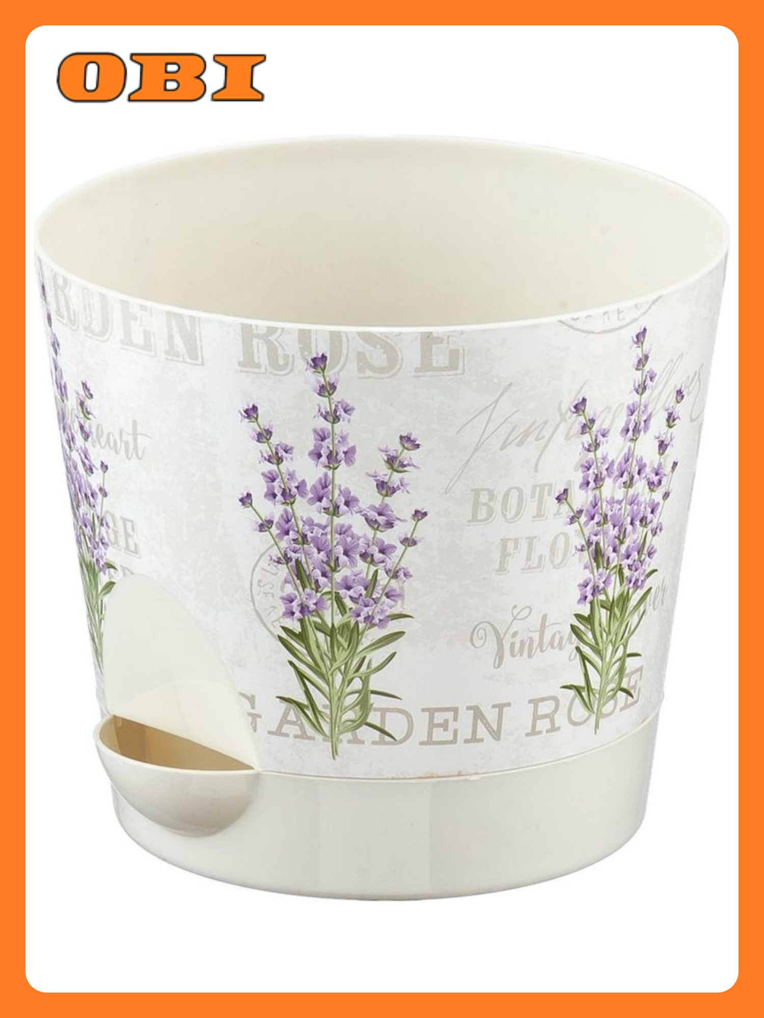 Кашпо М Пластика  Ника Деко   с поддоном  пластик  цвет лаванда  11x12 см