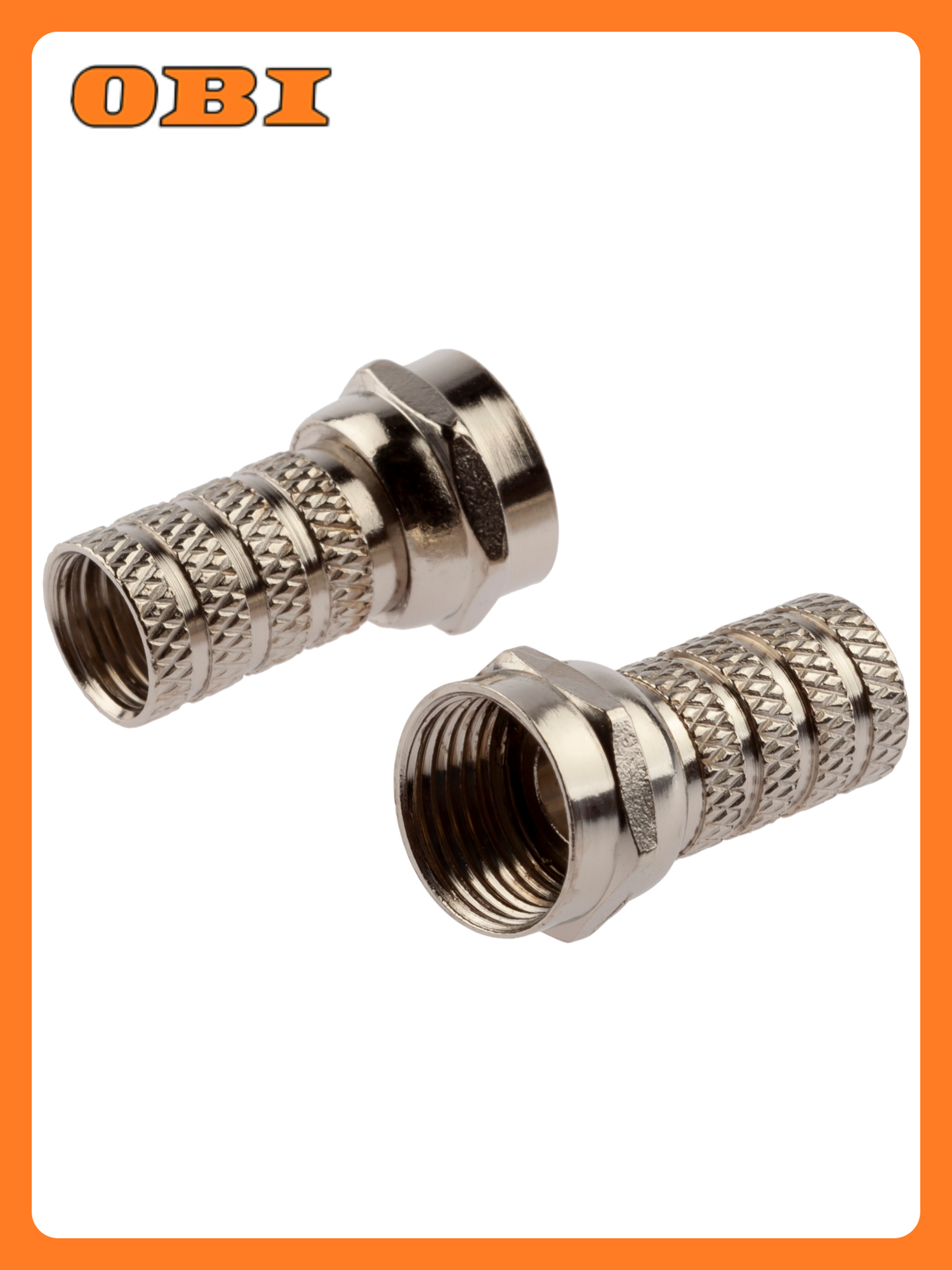 Разъем ERA SIMPLE для кабеля RG-6 F-тип серебристый 2 шт