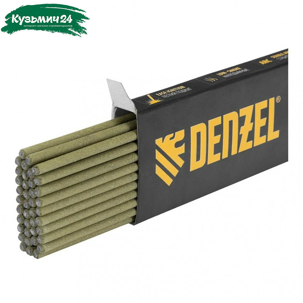 Электроды Denzel DER-46 GoldLine 3 мм 1 кг 97500 рутил-целлюлозное покрытие Для ручной дуговой сварки деталей