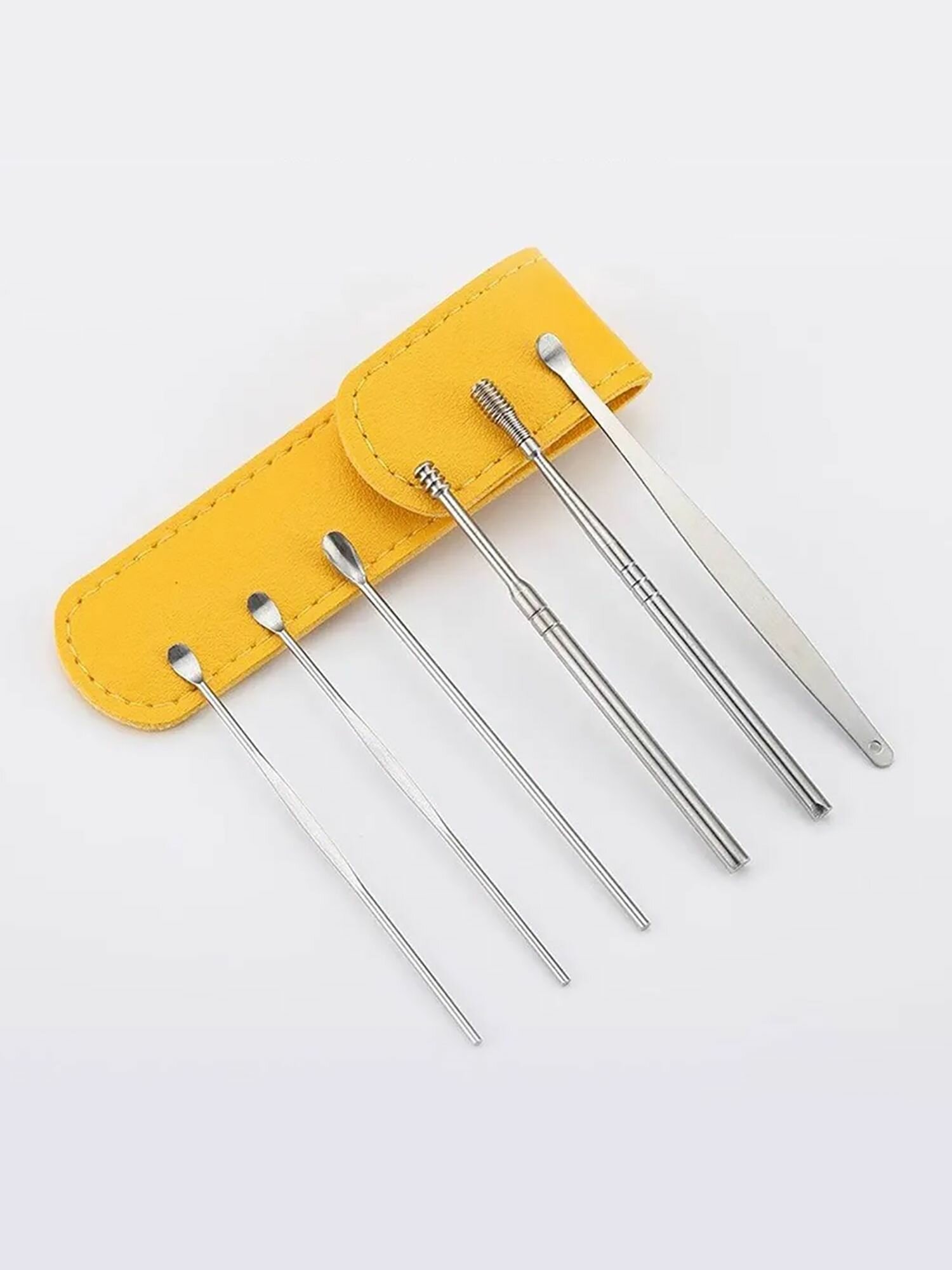 Металлический набор для гигиены ушей, 6 предметов, ушные палочки