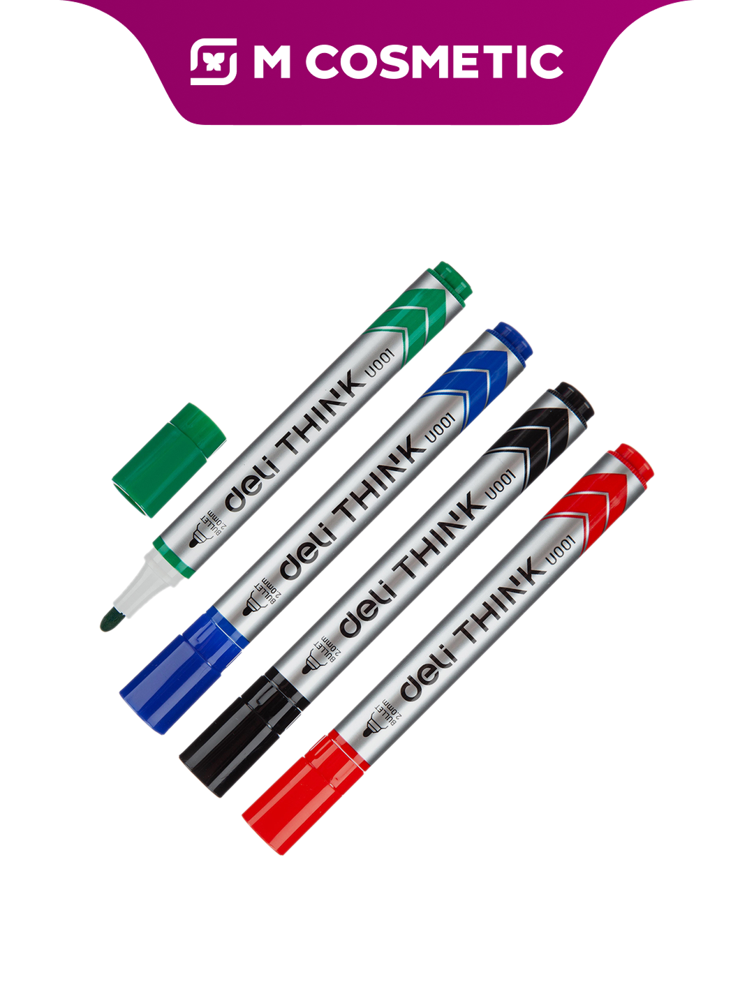 Набор маркеров DELI, стираемые, для досок и флип-чартов, 4 штуки