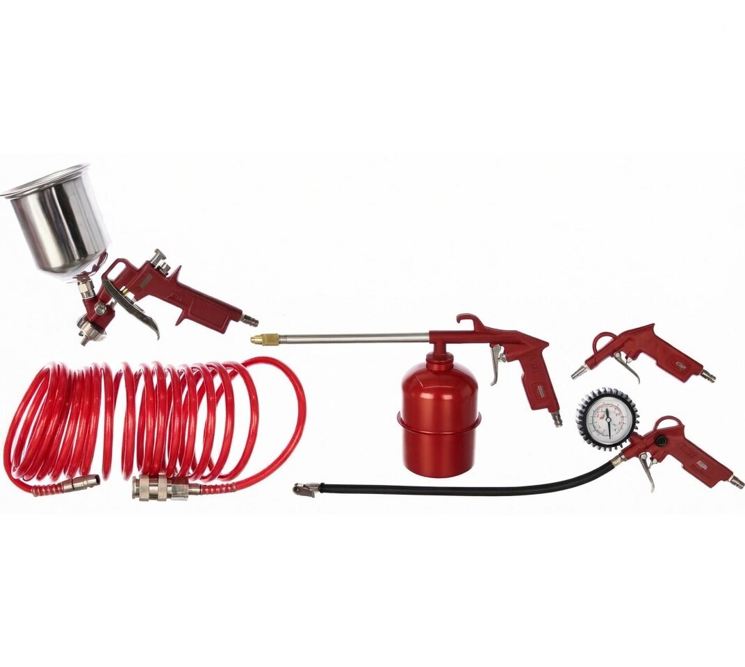 Набор пневмоинструмента ELITECH 0704.011900, продувочный пистолет, мовильный пистолет