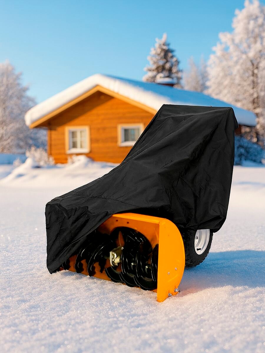 Чехол на снегоуборщик, 122х78х115, Оксфорд 240, черный — фото 1