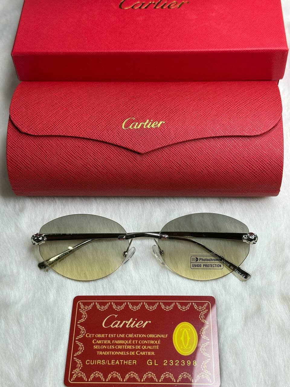 Солнцезащитные очки Cartier, хром — фото 1