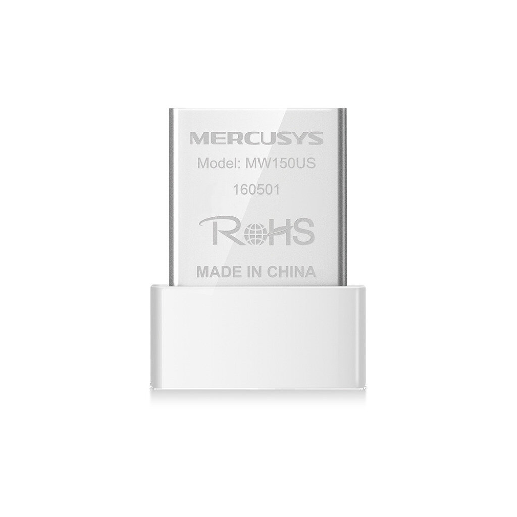Сетевой WI-FI адаптер Mercusys MW150US, USB 2.0, 150 Мбит/с, белый