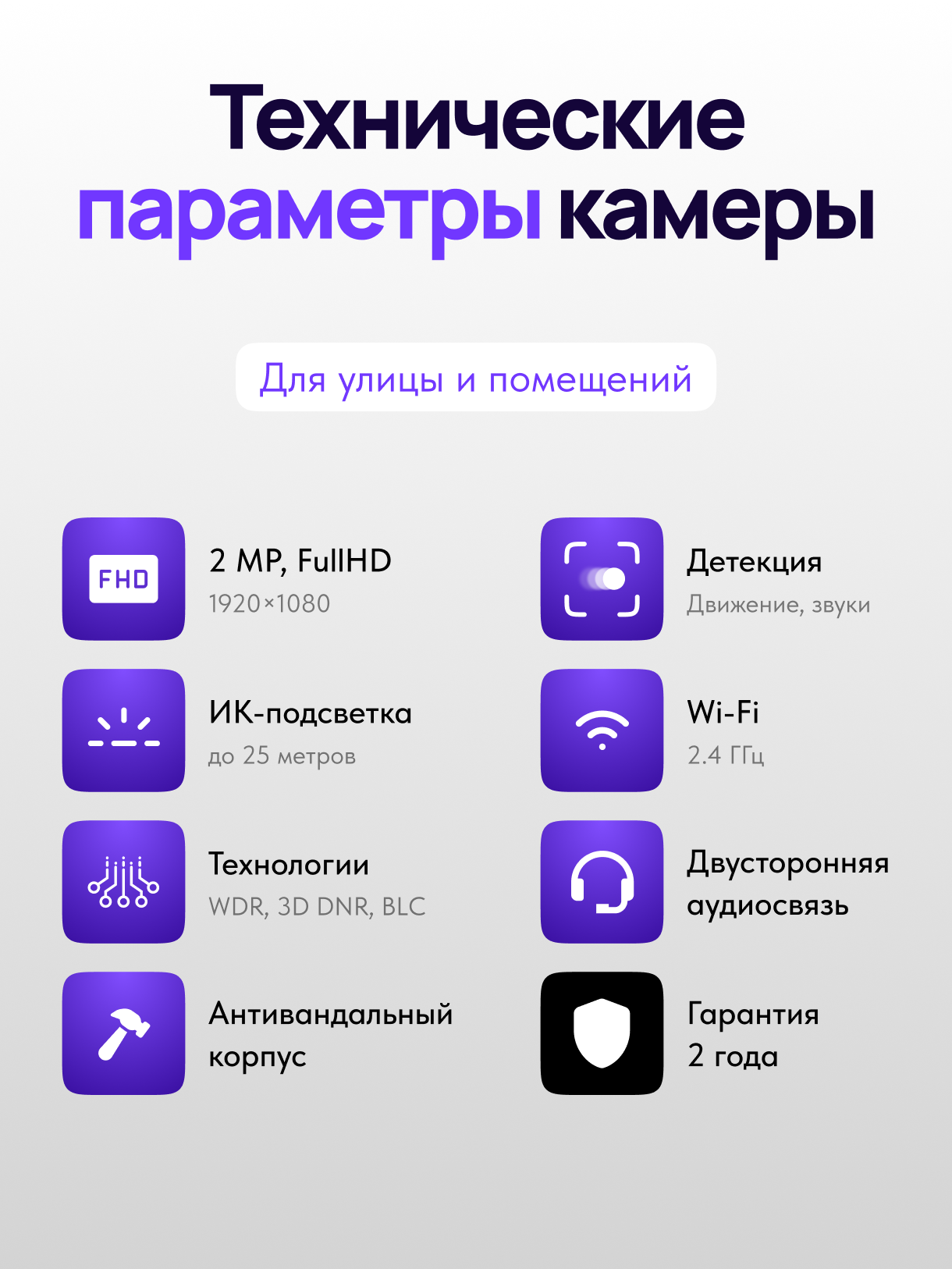 Ip камера видеонаблюдения wifi уличная TRASSIR TR-W2D5 2.8 (Комплект CloudOutdoor) — фото 1
