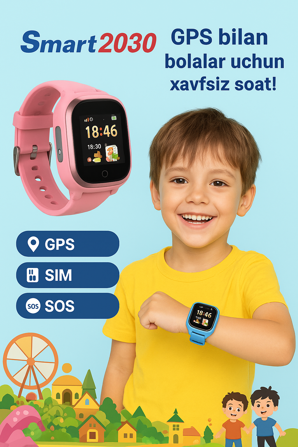Детские часы Smart Baby Watch Y92, с GPS, функцией звонков, камерой