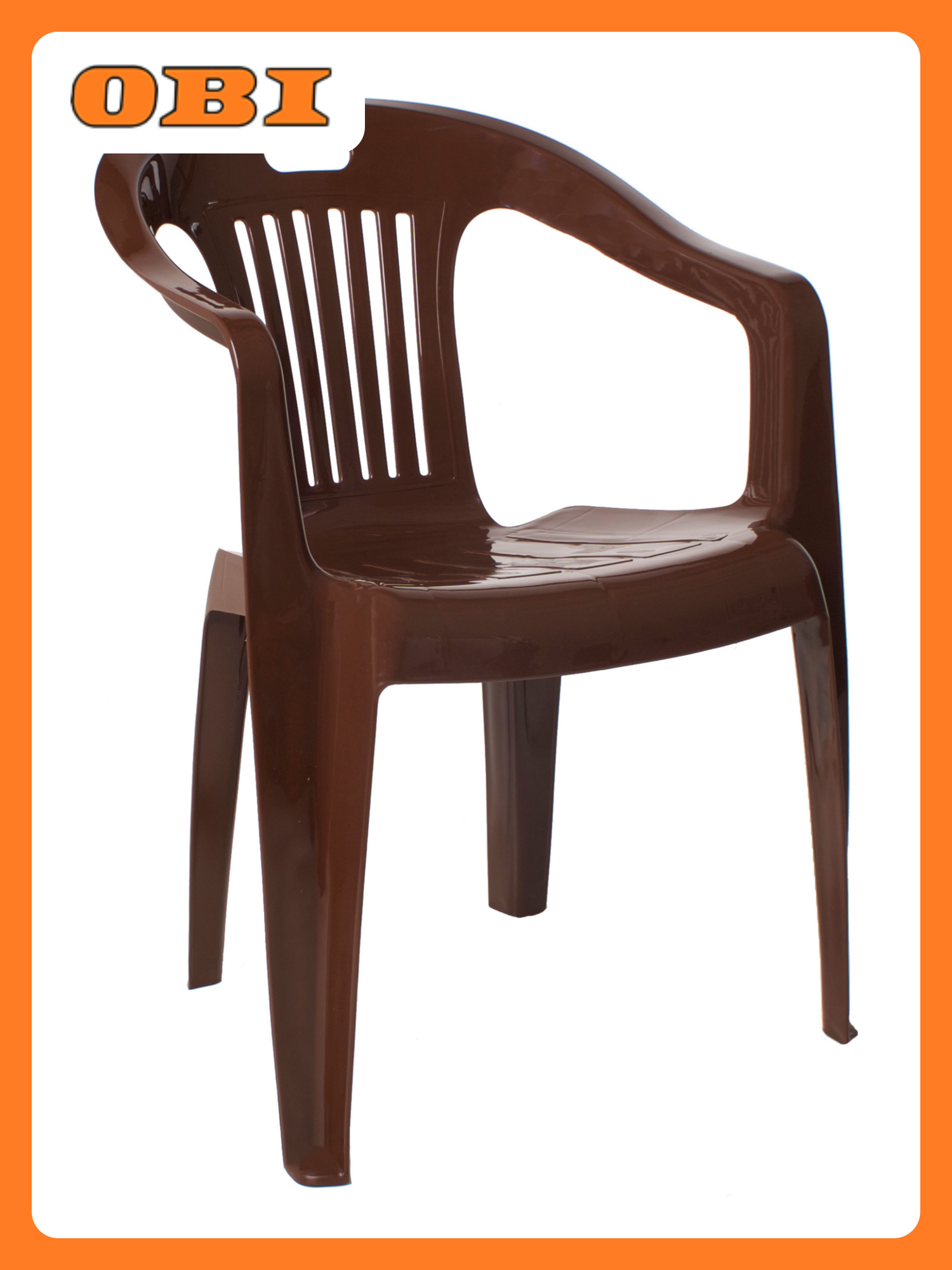 Кресло Стандарт Пластик Комфорт  5  пластиковый каркас  шоколадное