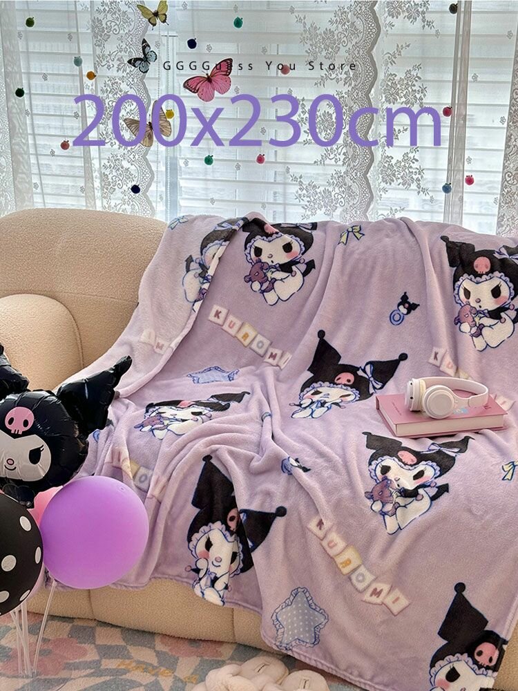 Плед с фотопринтом , Софт, Sanrio Kulomi, Фиолетовый, 200х230 см