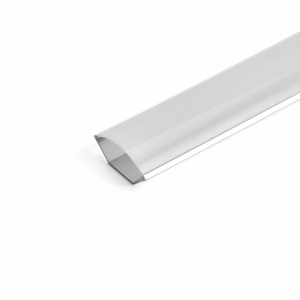 Профиль для светодиодных лент Saffit угловой, алюминиевый, 1 м, с матовым экраном, 2 заглушки, 2 крепежа