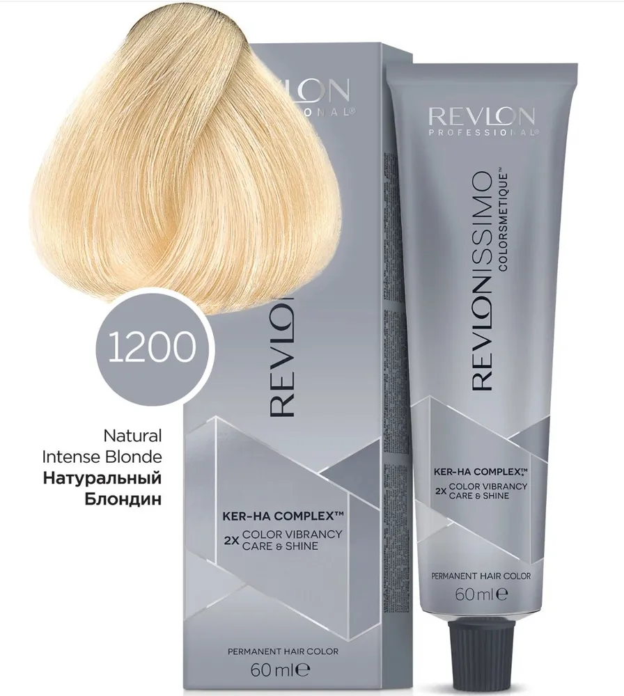 Revlon Краска для волос Revlonissimo Colorsmetique Intense Blonde Natural 1200MN Интенсивный натуральный блондин, 60 мл — фото 1