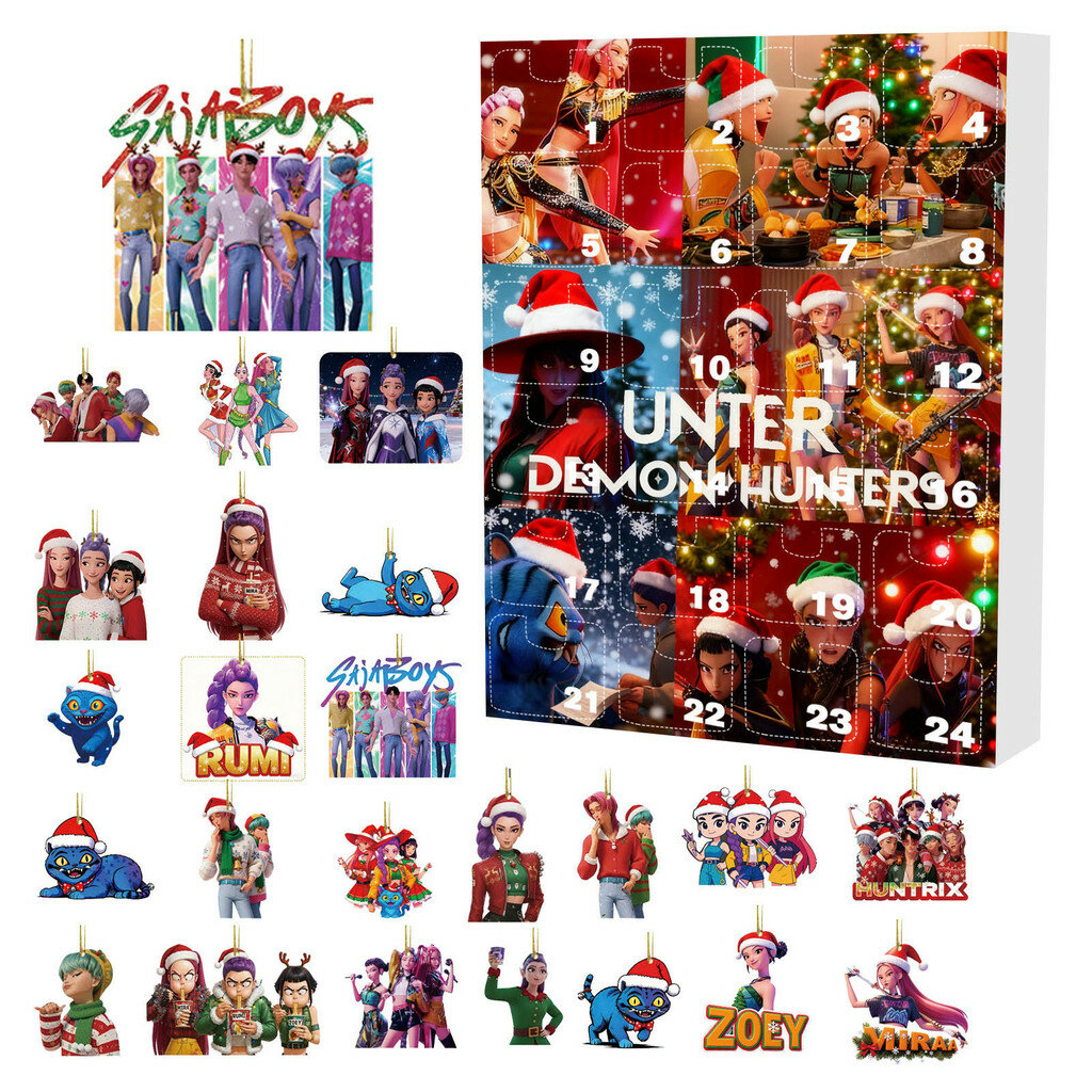 Календарь рождественский косп демоны охотники акриловая подвеска на стену подарок для подростков стильд