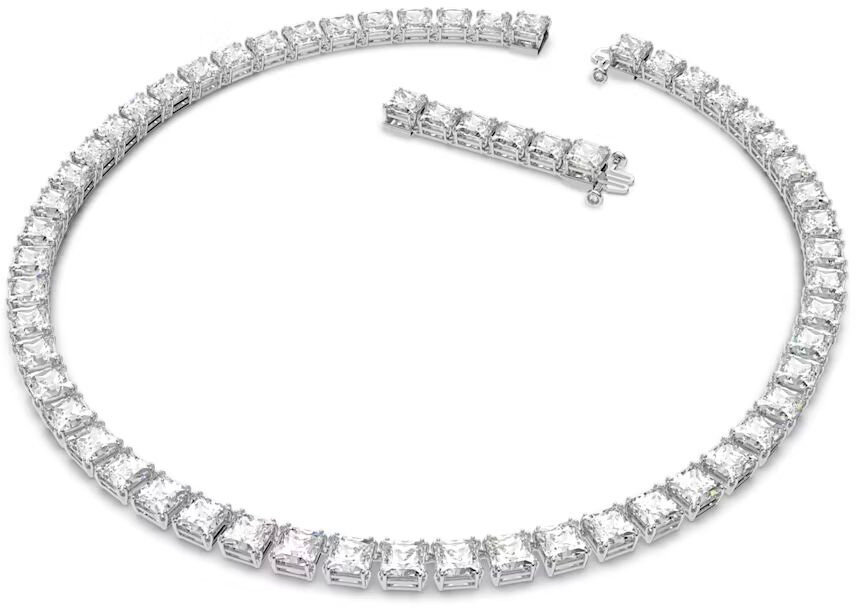 Колье SWAROVSKI, кристаллы Swarovski, длина 42 см, серебряный — фото 1