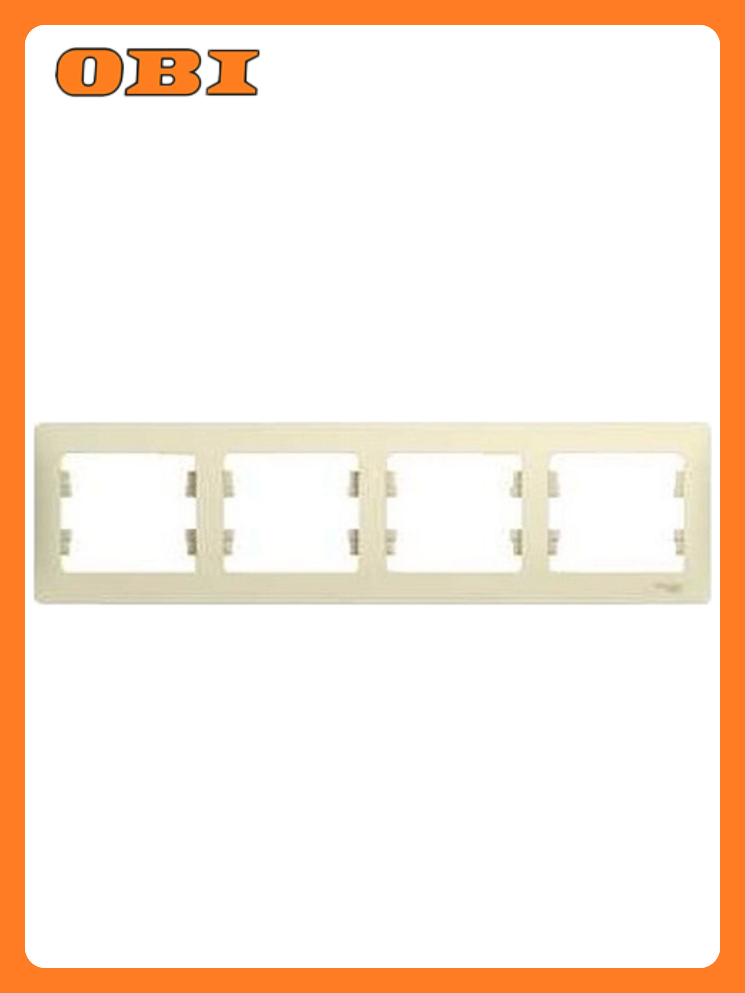 Рамка Schneider Electric GLOSSA GSL000204, термопласт, IP20, 4 гнезда, бежевая