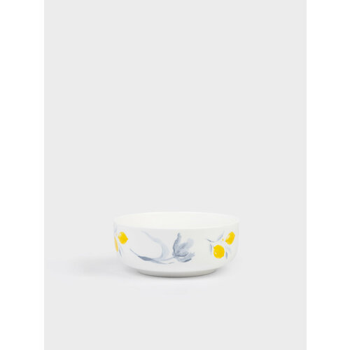 Пиала 15х6 см 700 мл фарфор F белая Цветок и лимоны Sicily Kuchenland 1390₽