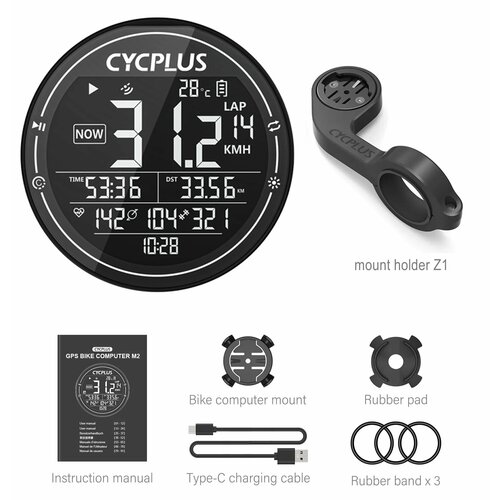 CYCPLUS M2 Велокомпьютер, Черный