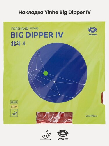 Изображение товара Накладка для ракетки настольного тенниса Yinhe Big Dipper IV, Красный, толщина губки max(38 )
