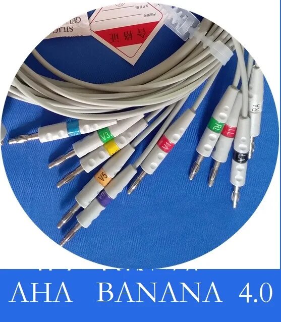 Кабель ЭКГ AHA 4.0, 10-проводной, для EDAN