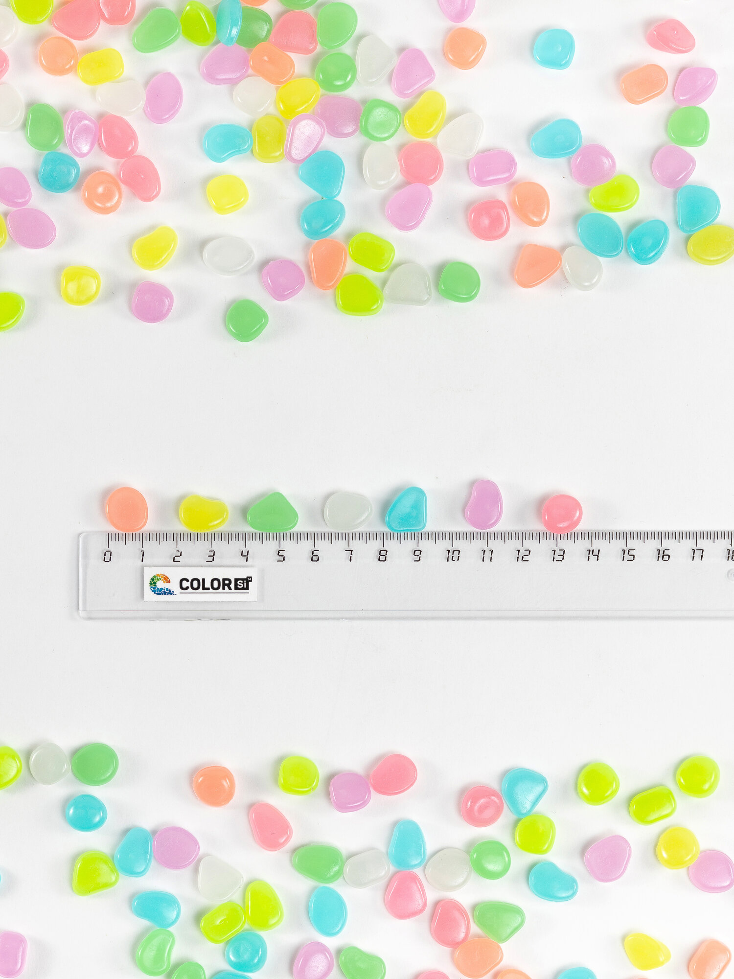 Декор для аквариума камни светящиеся 150 шт разноцветные, COLOR Si — фото 1