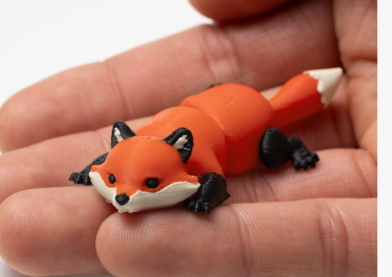 Подвижная лиса 3D