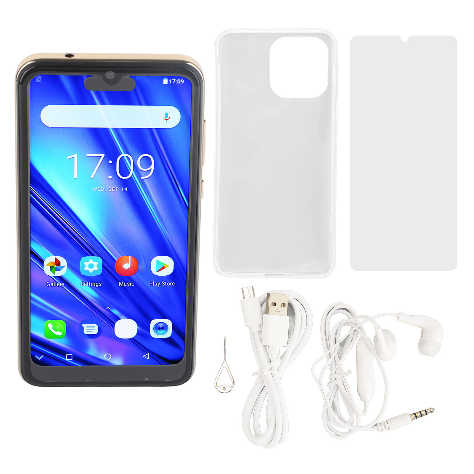 Смартфон IP14 Pro 6.1 дюйма, 4 ГБ ОЗУ, 32 ГБ ПЗУ, ультратонкий, с распознаванием лица, два слота для