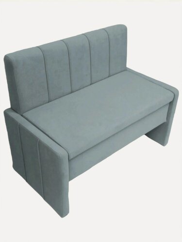 Изображение товара Маленький кухонный диван StylChairs Стиль, ширина 100 см, велюр светло-серый