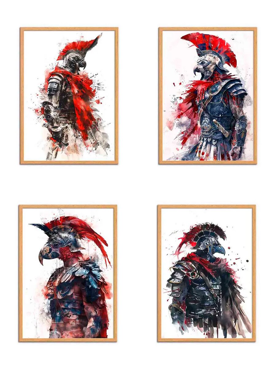 Птица фрегат Гладиатор, 4 Плаката, 30x21см