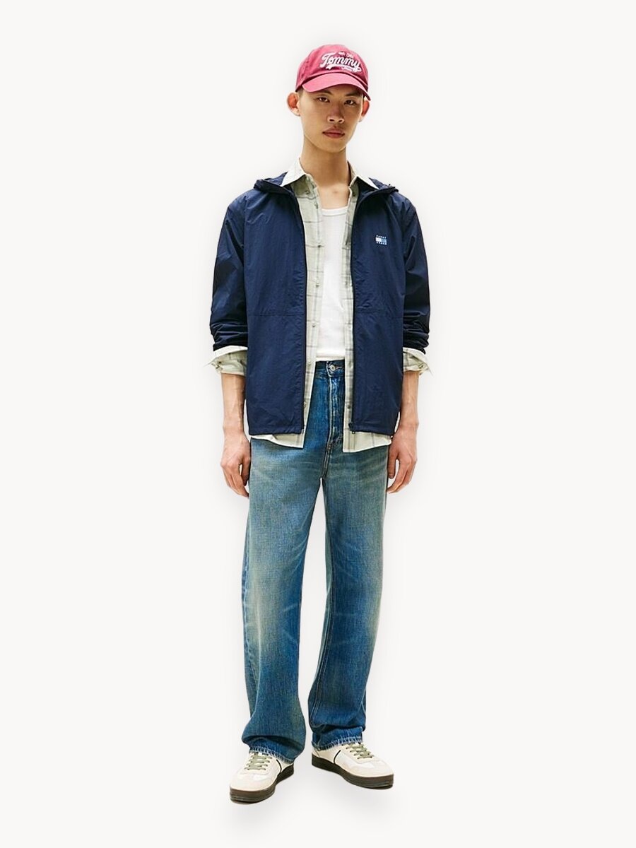 Куртка Tommy Jeans, размер S, темно-синий