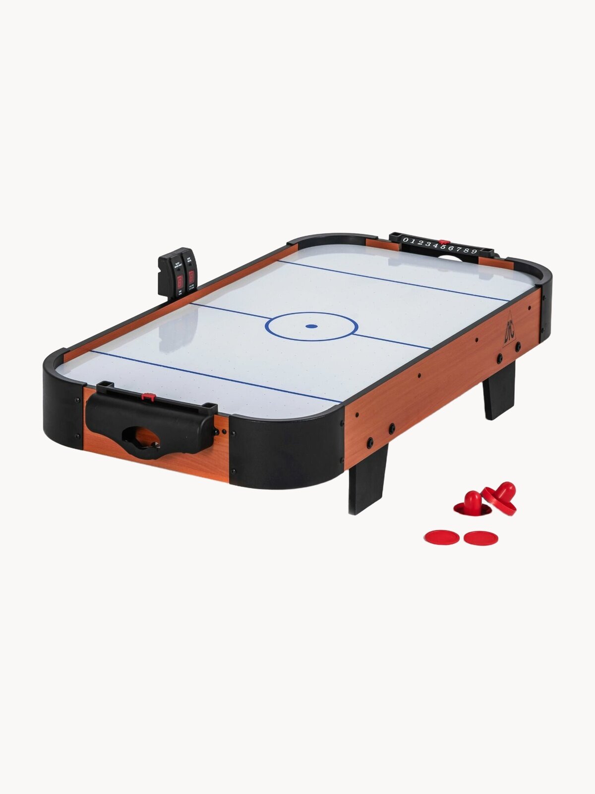 Игровой стол аэрохоккей "DFC LION PRO", работает от сети, бита и шайба в комплекте, пластик