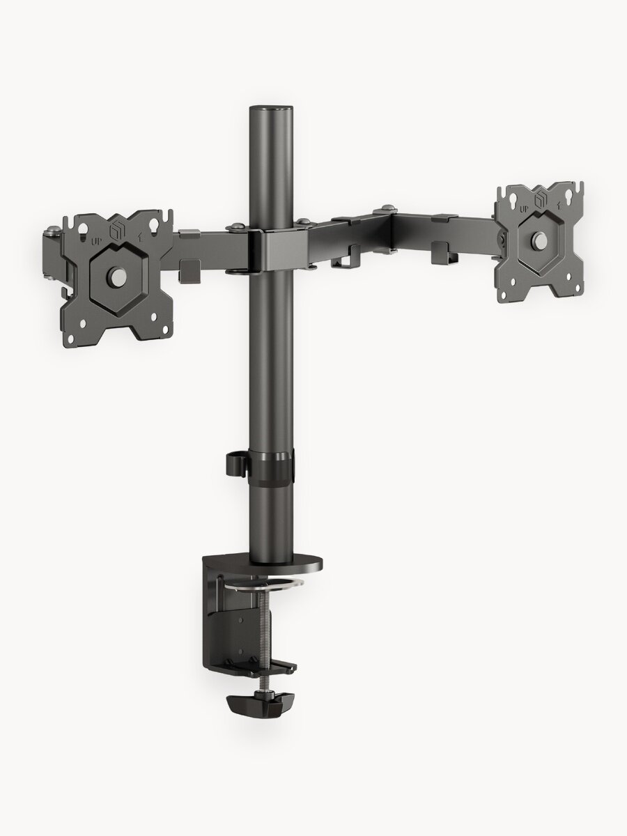 Кронштейн для двух мониторов ONKRON D221E настольный, диагональ 13"-32", 2 по 8 кг, черный