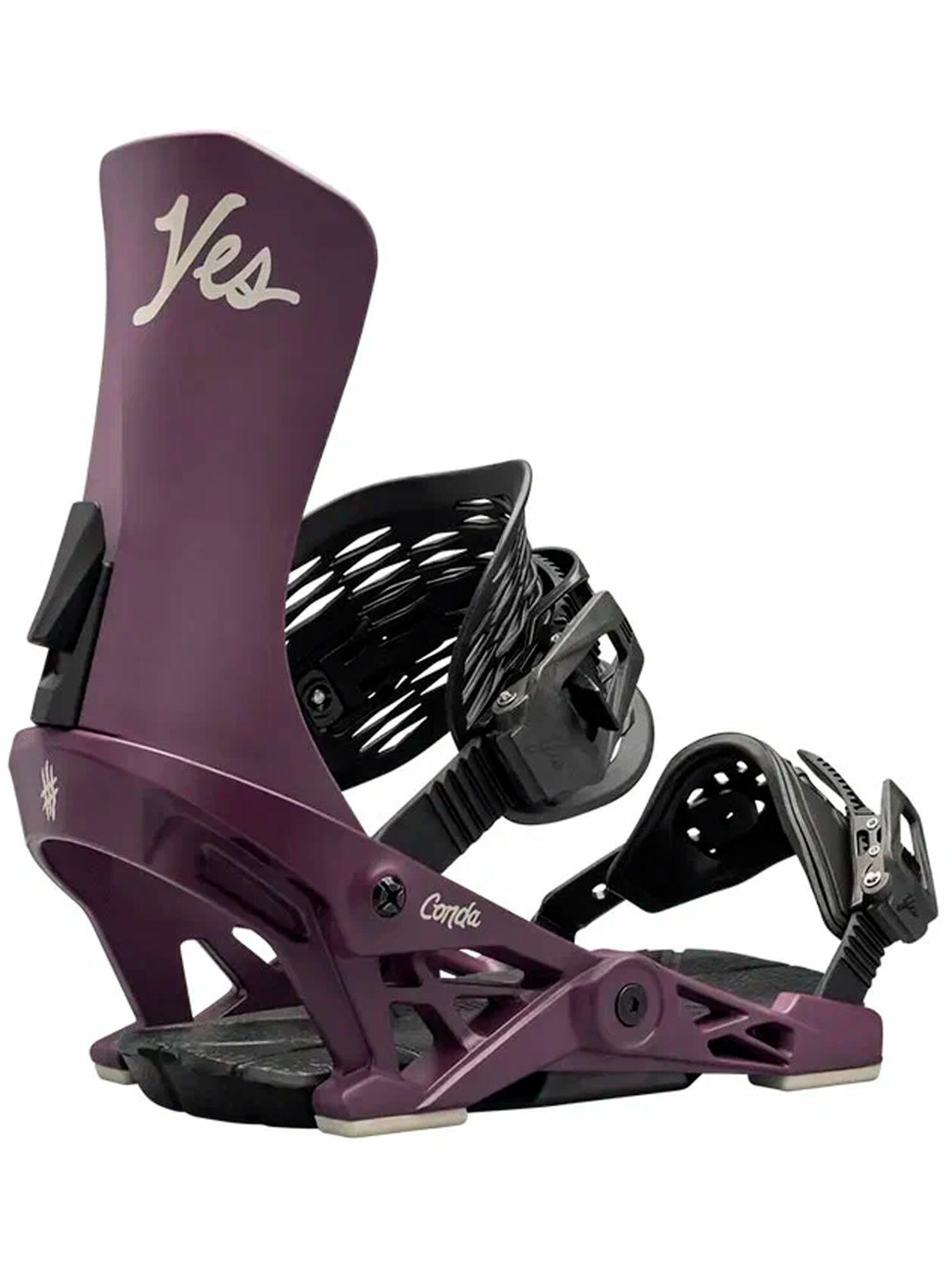 Крепления сноубордические YES CONDA (24/25) Rosewood/красное дерево, S