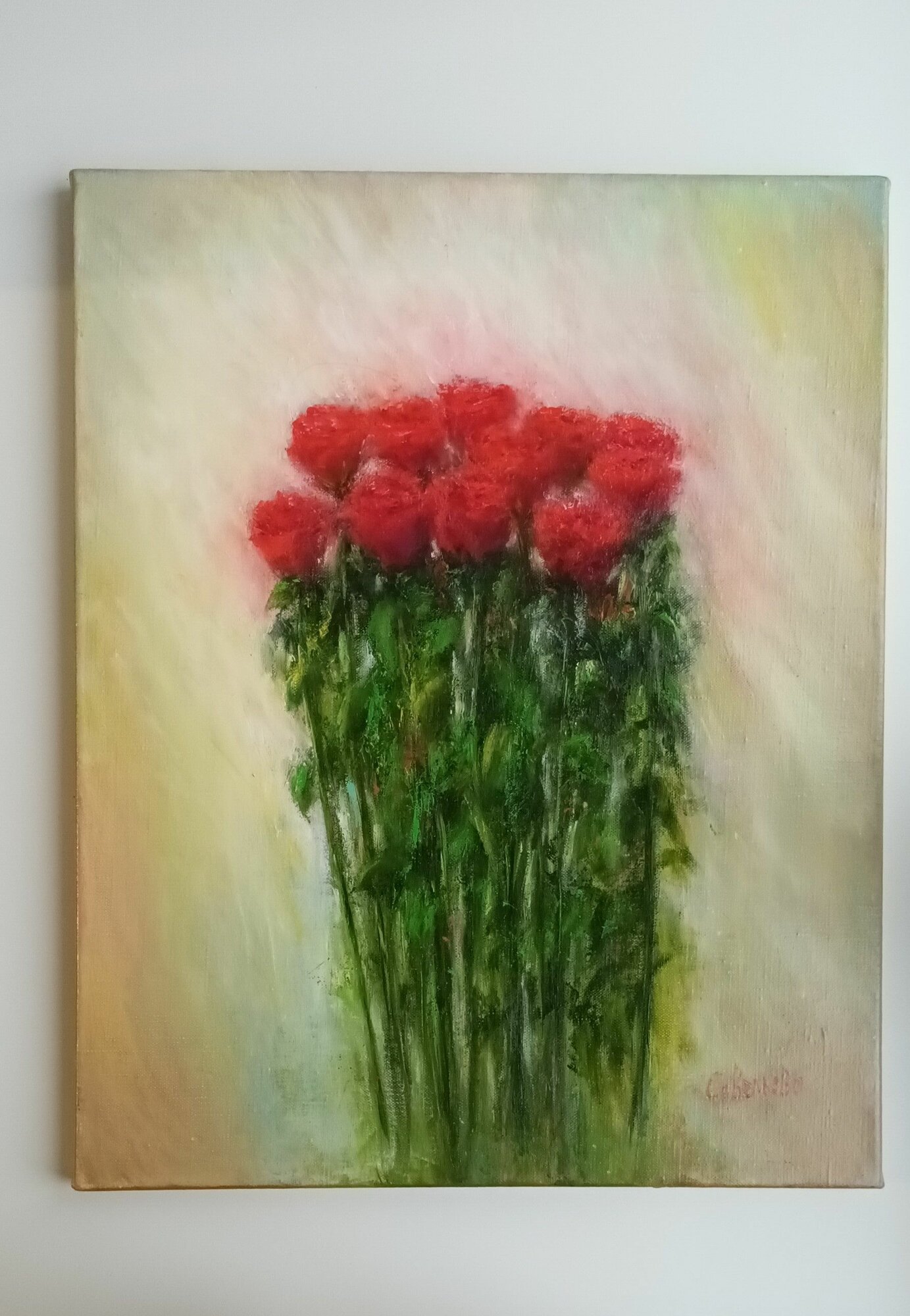 Картина маслом "Розы" (ручная работа)